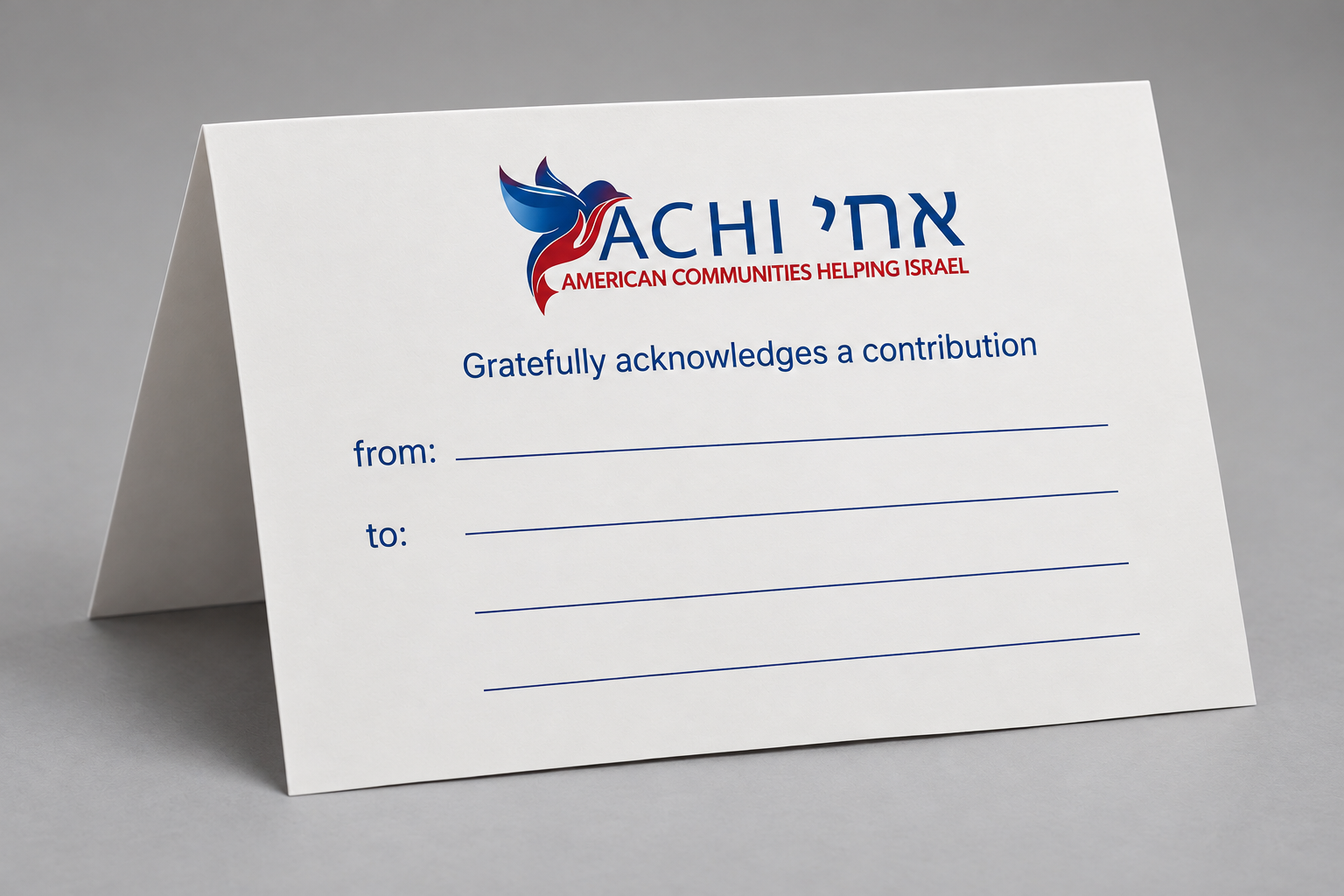 10 Printed All Occasion ACHI Donation Cards and Envelopes - Image 4