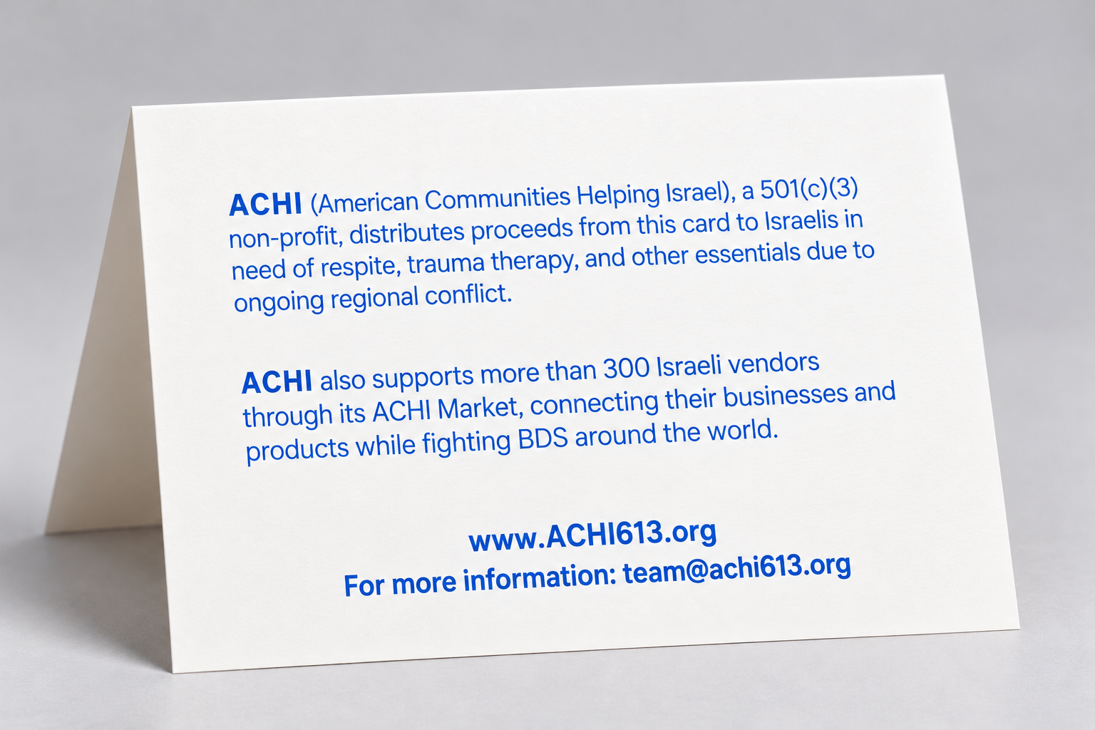 10 Printed All Occasion ACHI Donation Cards and Envelopes - Image 2